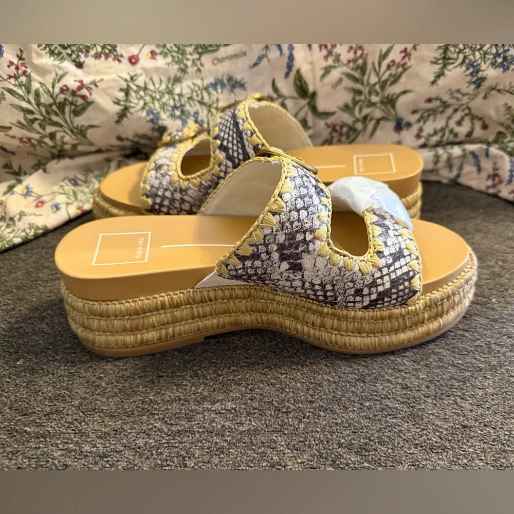 New Dolce Vita Wanika Snake Print Platform Sandals size 7.5 no box - Picture 4 of 9